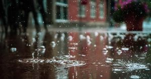 raindrops falling in municipality recently enacting stormwater fees