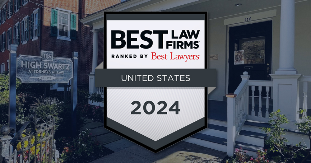 High Swartz LLP has been named by Best Law Firms® as a Tier 1 national law firm in two practice areas in 2024