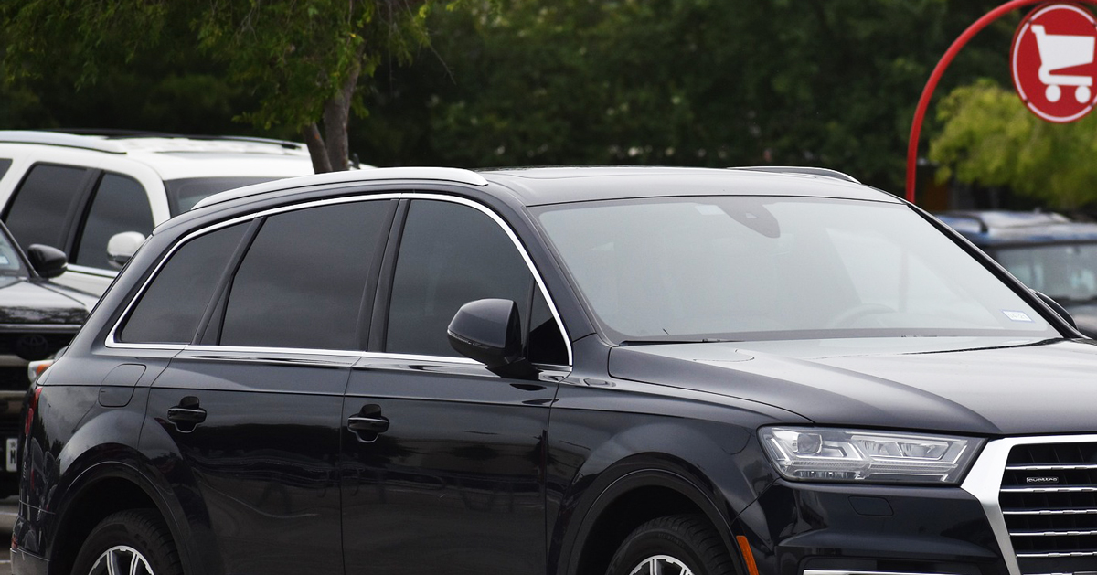 audi with illegal tinted windows in a target parking lot in pennsylvania