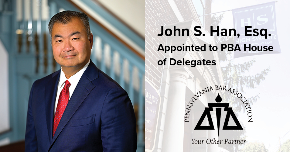 John S. Han, Esq. Appointed to PBA House of Delegates