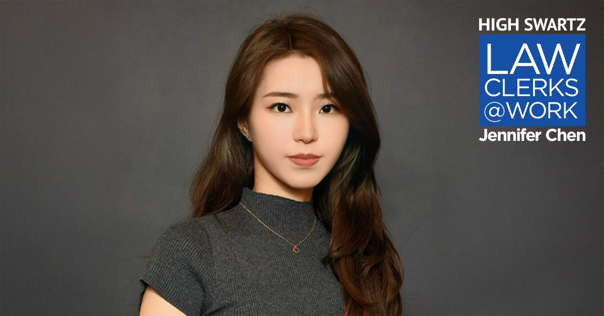 Jennifer Chen Joins High Swartz LLP as Summer Law Clerk